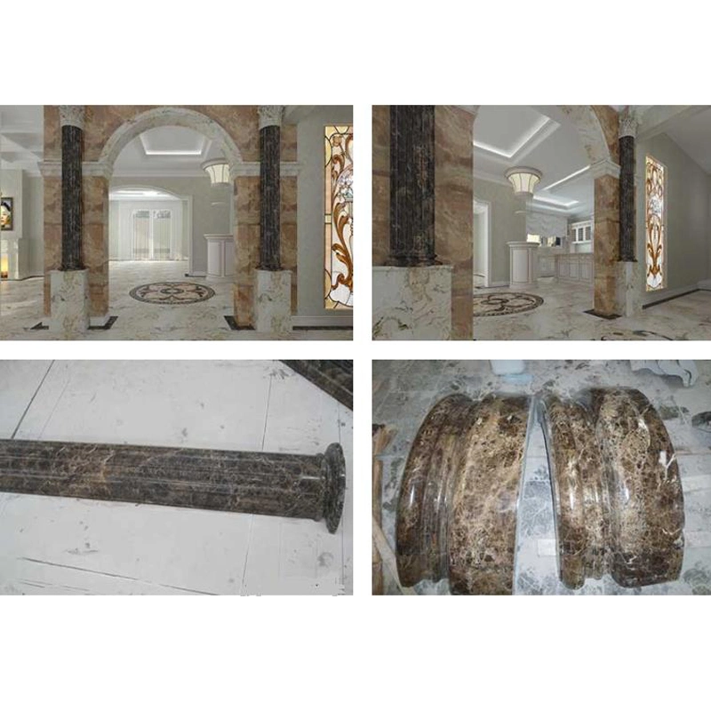 Fluted Marble Column Stone Column Capital